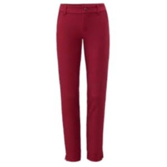 💰BOGO💰 Cabi Deep Red Trousers, Tapered Leg with Ankle Slit sz 8 - Picture 4 of 10